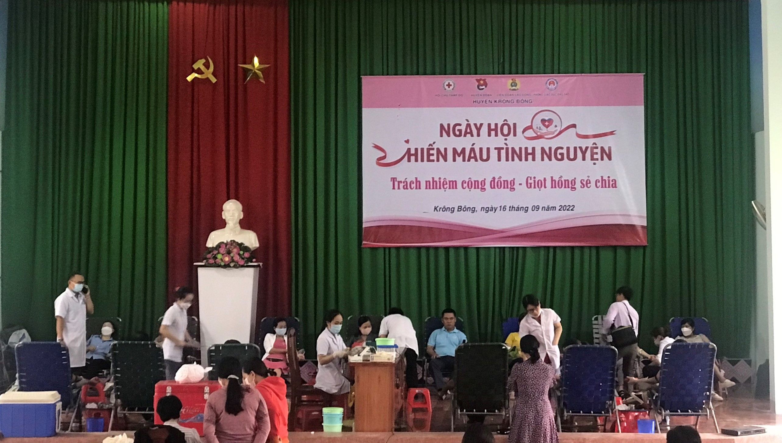 Huyện Krông Bông;  Tổ chức hiến máu tình nguyện đợt 2 năm 2022