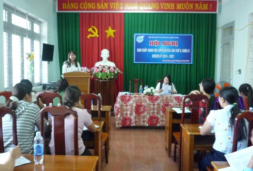 Hội LHPN huyện Krông Bông tổ chức Hội nghị Ban chấp hành lần thứ 9 khóa X, nhiệm kỳ 2016-2021