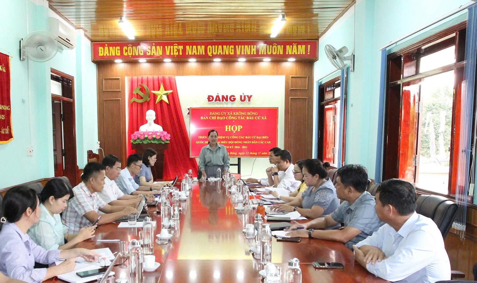 Xã Krông Bông triển khai nhiệm vụ bầu cử Đại biểu Quốc hội và HĐND các cấp nhiệm kỳ 2026 – 2031